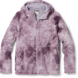 The north face ridge fleece zip hooded teddy pile jacket sweatshirt